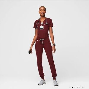 Figs Burgundy Zamora Joggers XS Petite